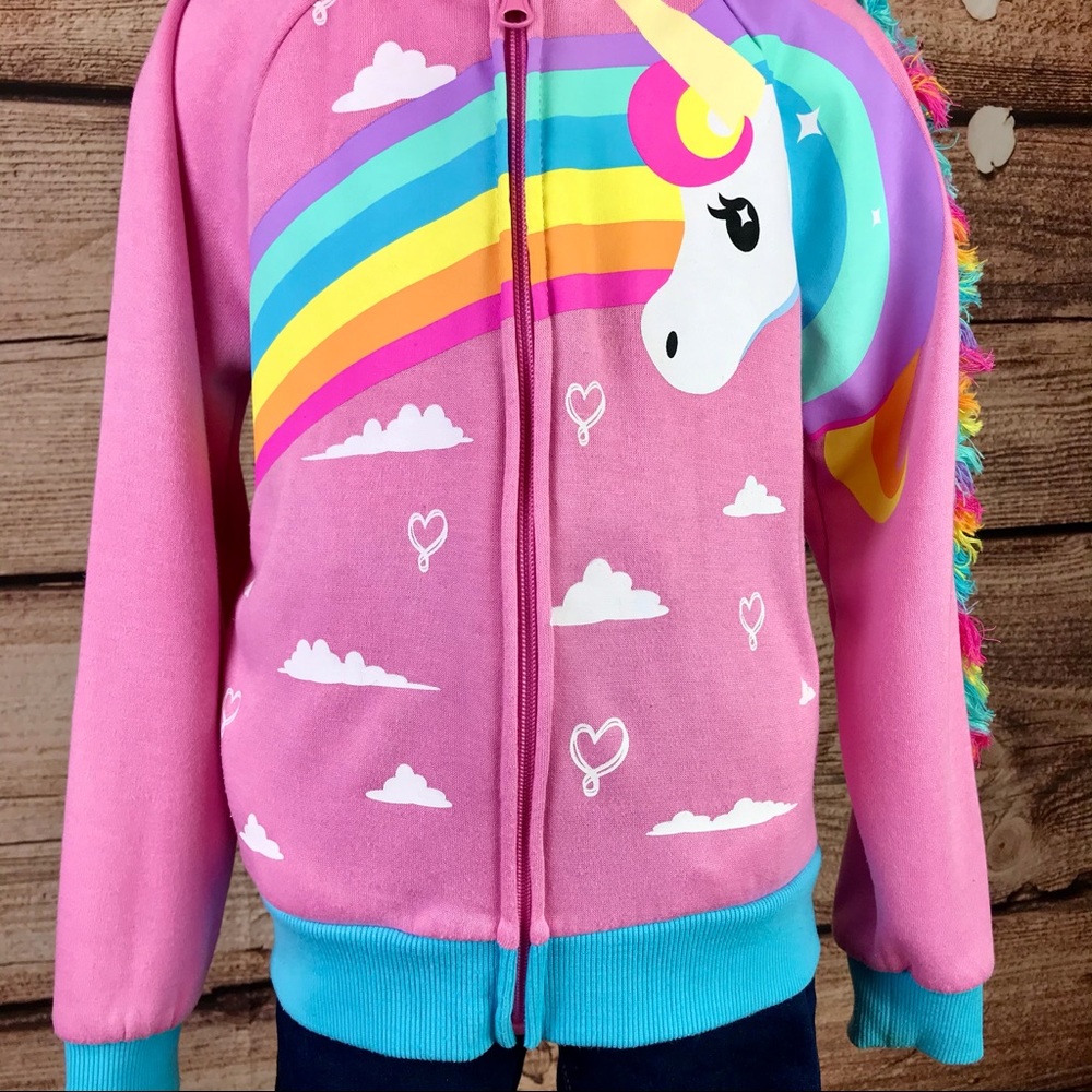 SOLD 🛍️ Nickelodeon JoJo Unicorn Hooded Jacket - Picture 4 of 11